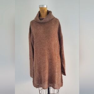 By Anthropologie Alpaca Wool Turtleneck Sweater, Size L, Tan